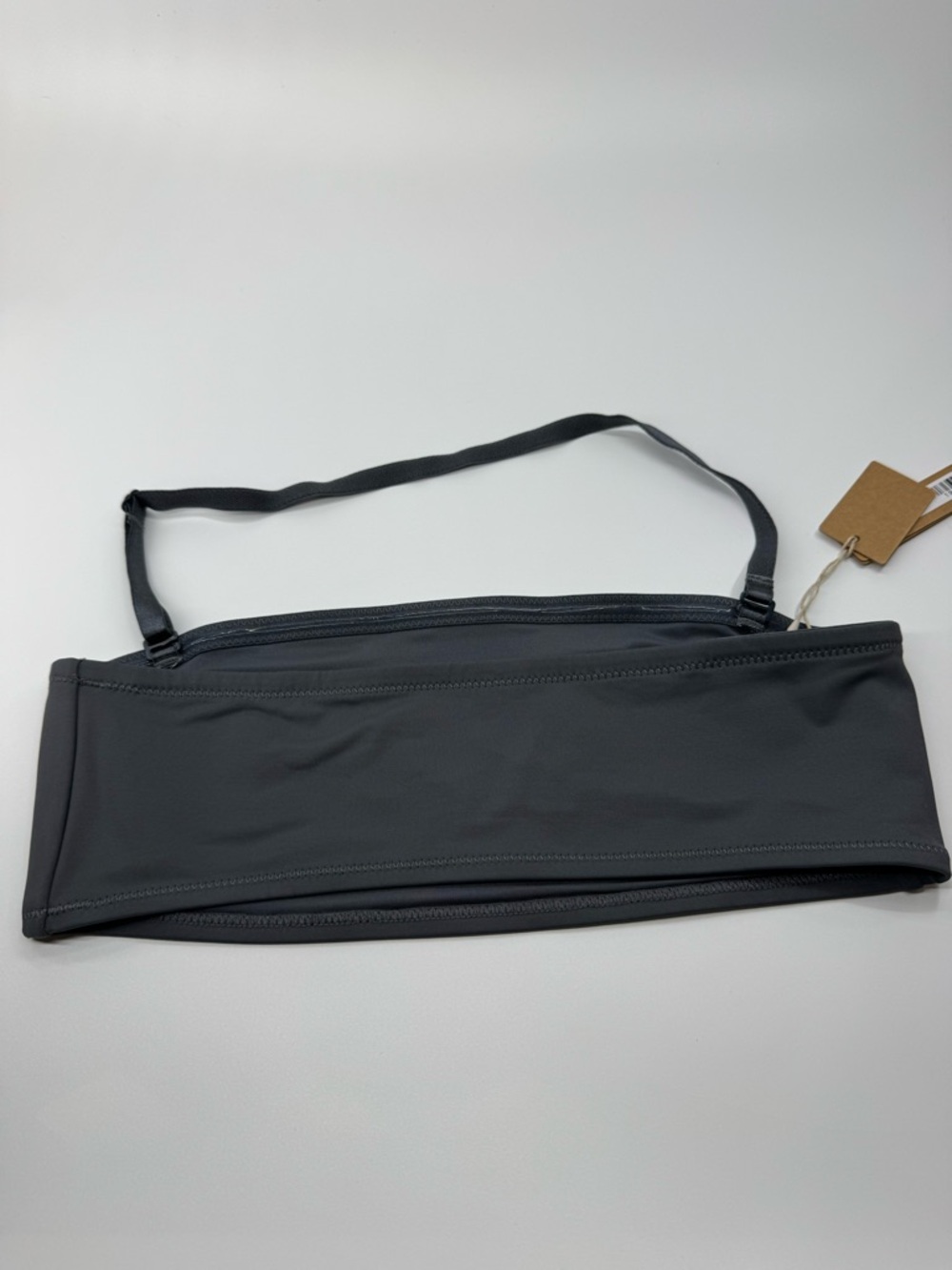 SKIMS Swim Bandeau Bikini Top Gunmetal Size XS NWT - Picture 4 of 9